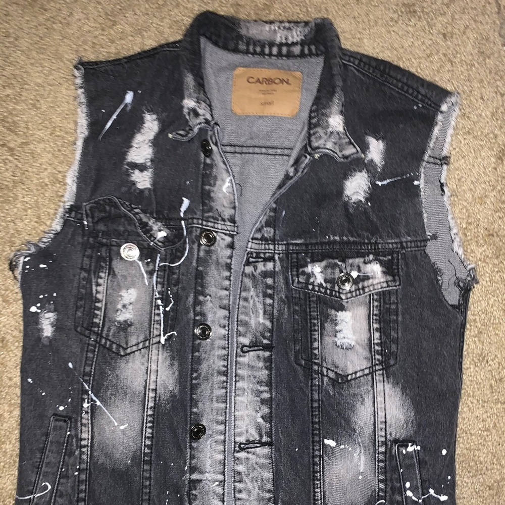 grunge denim vest
